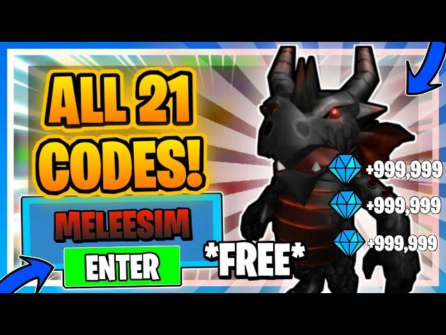 ALL *21* NEW SECRET OP CODES! DRAGORIA UPDATE Roblox Melee Simulator [UPDATE 8]