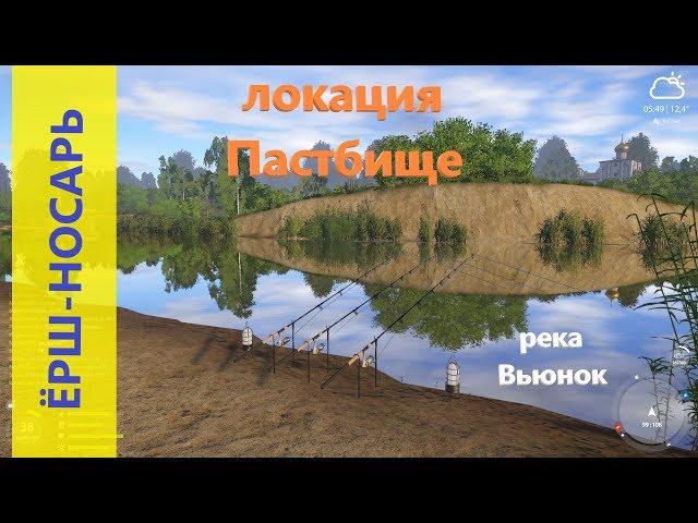 Русская рыбалка 4 - река Вьюнок - Ёрш-носарь и ракушки