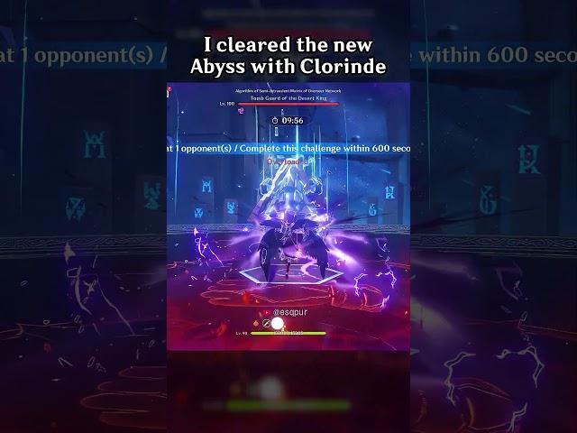 I CLEARED THE NEW ABYSS WITH CLORINDE