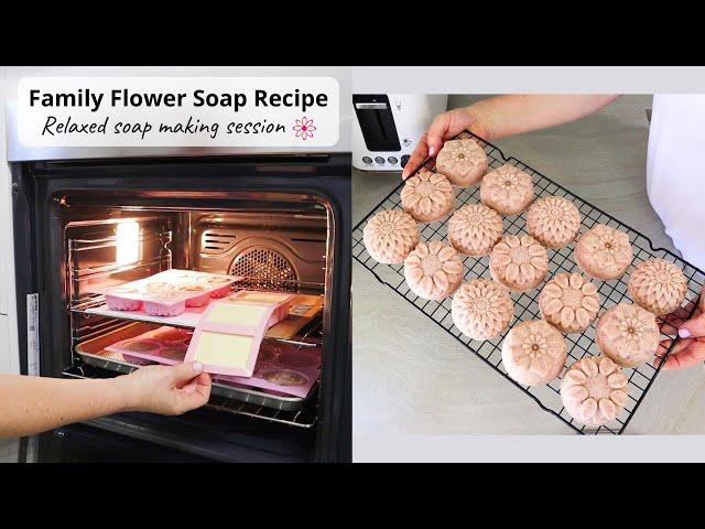 Making the family 'Flower Soap' recipe. Relaxed soap making session, full process and lots of tips.