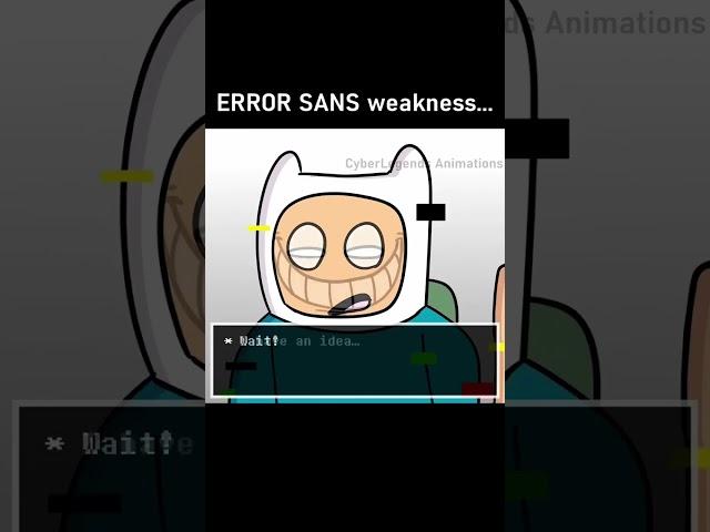 ERROR SANS greatest WEAKNESS... (Undertale Animation)