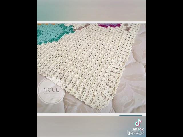 Pixel Crochet Baby blanket/ مفرش كروشية