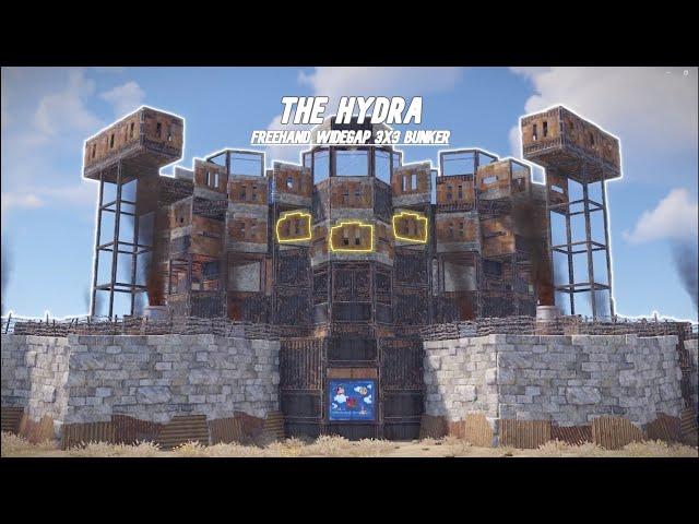THE HYDRA | My LAST Base... | Fallen Survival TUTORIAL | 12-16 DEEP 3x3 Base - Medium Size Group.