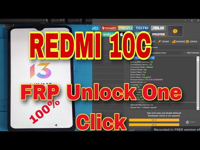 redmi 10c frp unlock tool 100%