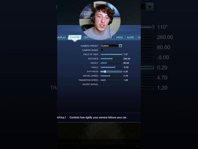 The BEST Freestyle Settings In Rocket League#shorts