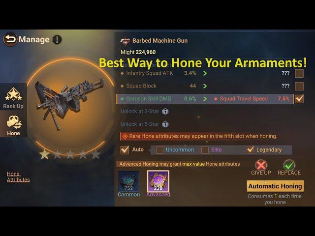 Best way to Hone Your Armaments! | Doomsday: Last Survivors