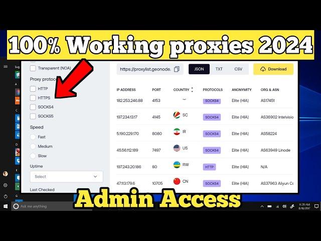 Free Residential ( premium ) Proxy List in 2024 for any country | Socks 4-5  ! 100% Working