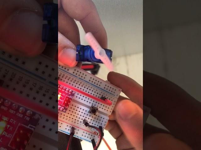 Control Servo Motor with a push button | arduino