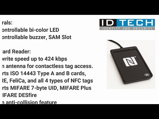 #idtechindia ID Tech Solutions Pvt. Ltd. | ACS 1252 U | USB NFC Reader