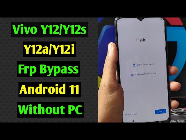 Vivo Y12/Y12i/Y12s/Y12a Frp Bypass/Forget Google Account Unlock Android 11 | New Method | Without PC