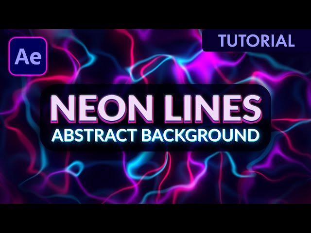 Neon Lines Abstract Looping Background | After Effects Tutorial