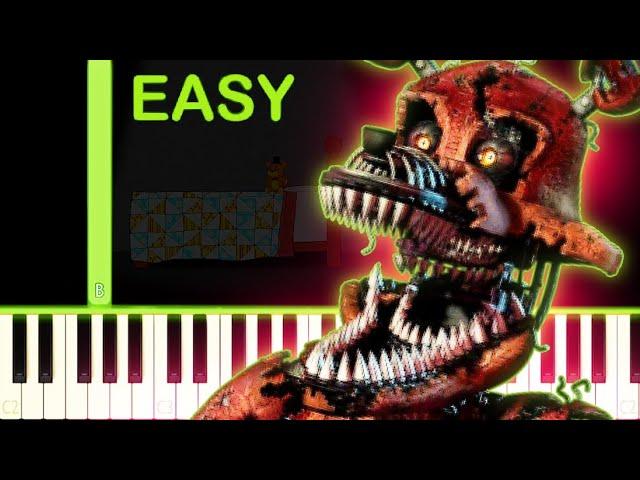 FNAF 4 SONG | Never Be Alone  - EASY Piano Tutorial