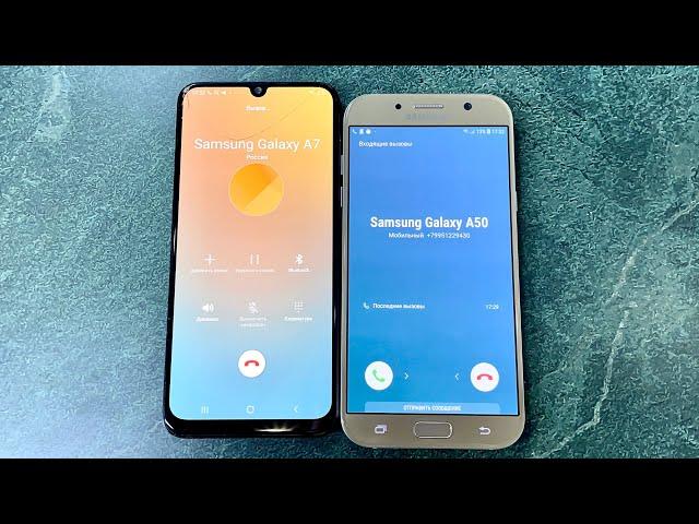 Incoming + Outgoing Call Samsung A50 vs Galaxy A7