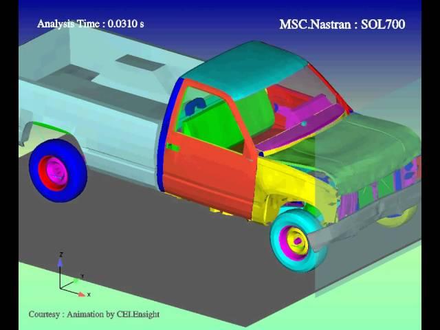 MSC Nastran Explicit Nonlinear - Front Impact Crash