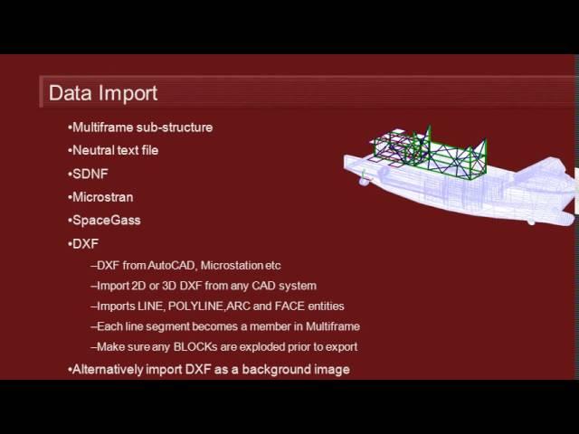 MAXSURF Multiframe - Importing Geometry