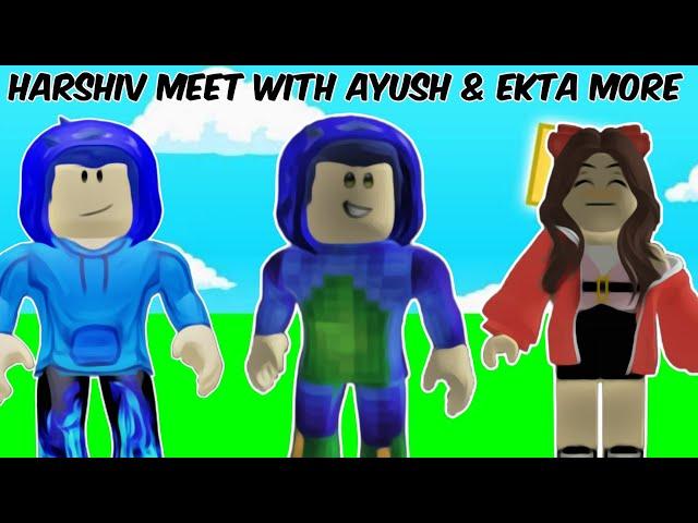 Harshiv Meet With @AyushMore @EktaMore In Roblox!!! Ayush More & Ekta More Special