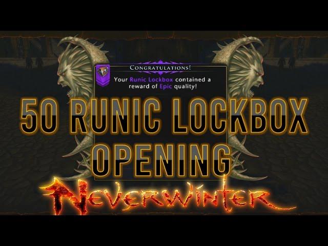 Neverwinter | Huge 50 Runic Lockbox Opening Big Pulls!!