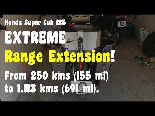 Honda Super Cub 125 - EXTREME range extension & luggage options