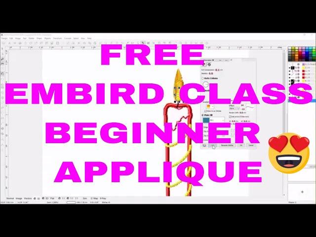FREE EMBIRD STUDIO TUTORIAL:  Beginner Applique Lesson! Learn Embird