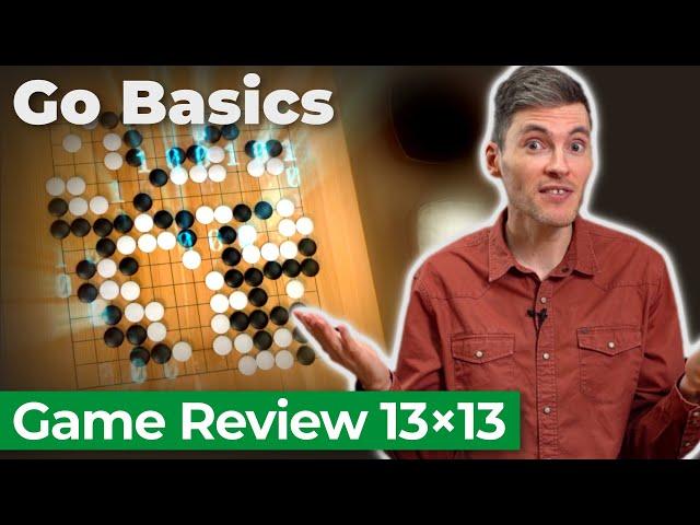 Game of Go on 13×13 with Commentary | Go Basics: Summary