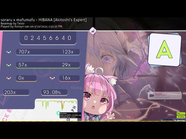 A RANK IMPROVEMENT | soraru x mafumafu - HIBANA [Akitoshi's Expert] | Koroyn-san