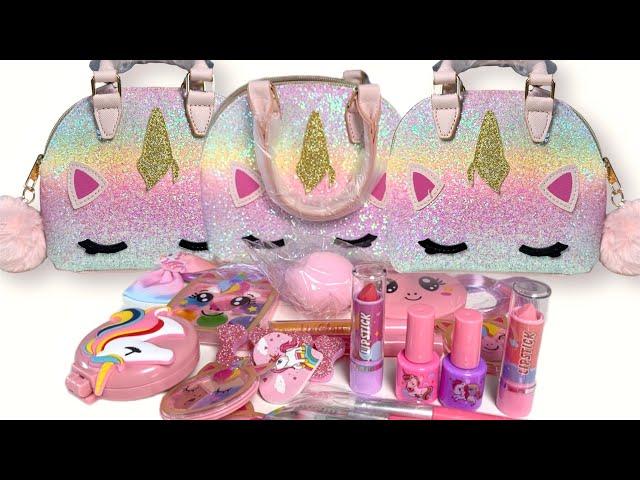 12 Minutes Satisfying with Unboxing Cute Rainbow Unicorn Beauty Makeup Kit Playset ASMR Toys