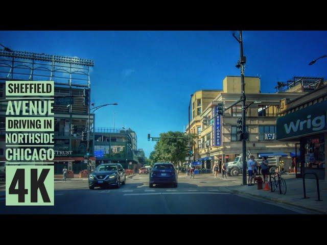 Sheffield Avenue: Driving in Northside Chicago 4K: Streets of the Americas