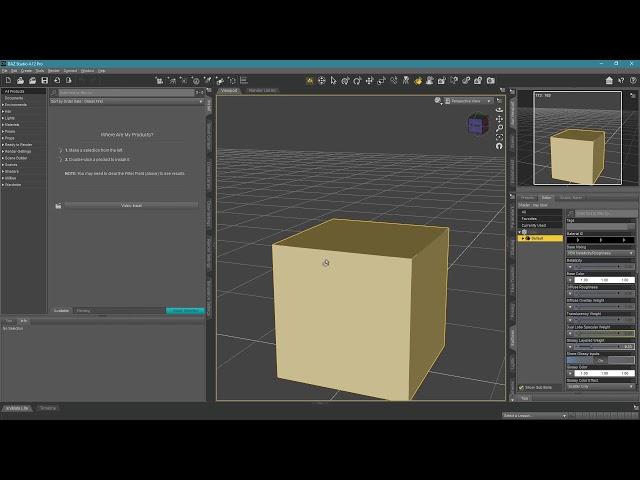 Daz Studio 4.12 - add texture image to an object