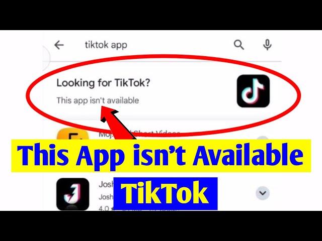 This App isn't Available TikTok App Download | TikTok Install India | TikTok Country Problem