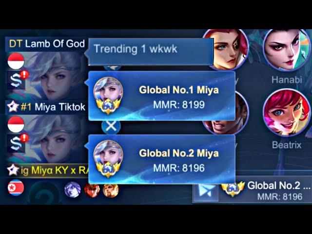 PEREBUTAN TAHTA TOP GLOBAL MIYA‼️ - MOBILE LEGENDS