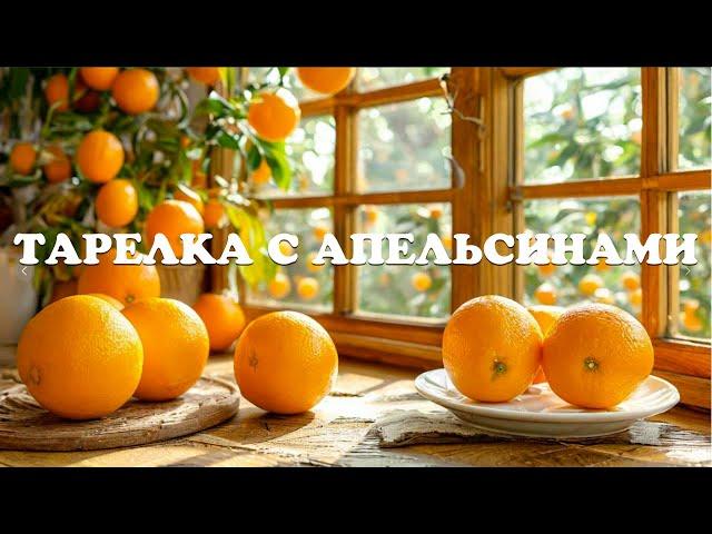 Тарелка с апельсинами (Теплое лето) Хит 2025