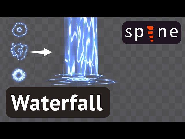 How to animate a waterfall in Spine 2D | VFX