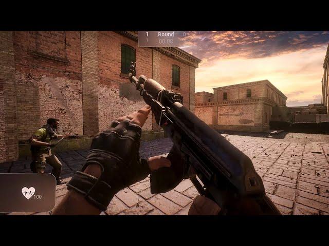 Multiplayer CS:GO Unreal Engine 5 - Gameplay Uncut [Download in Description]