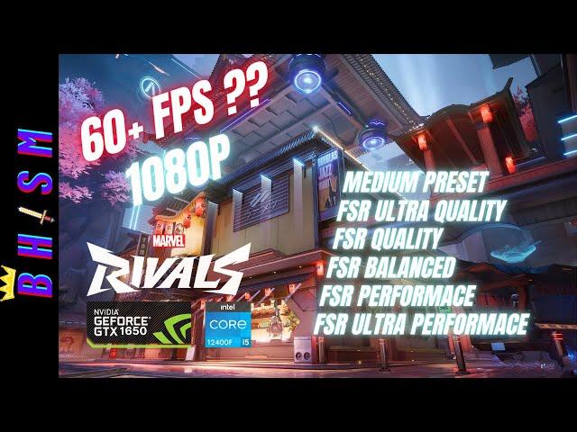 Marvel Rivals GTX 1650 FPS Test |1080p Medium Settings