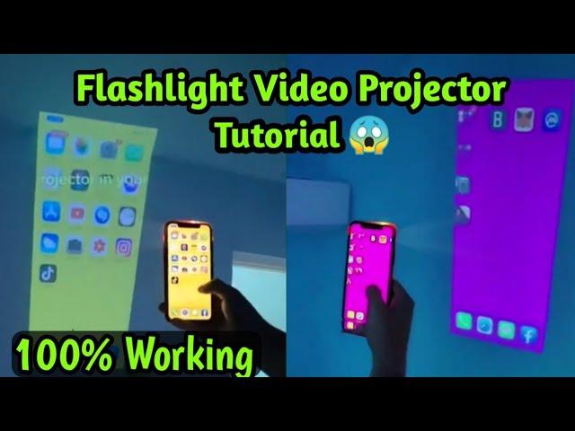 Flashlight Video Projector in any Mobile  Working  | Mobile FlashLight Projector| #HdVideoPrjector