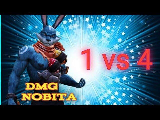 RAISTAR movement DMG Nobita 1vs 4 in free fire