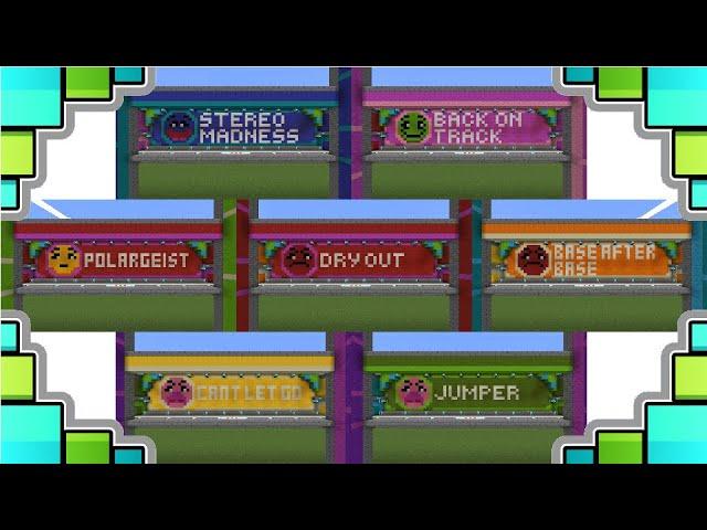 GEOMETRY DASH LEVELS 1-7 IN MINECRAFT!