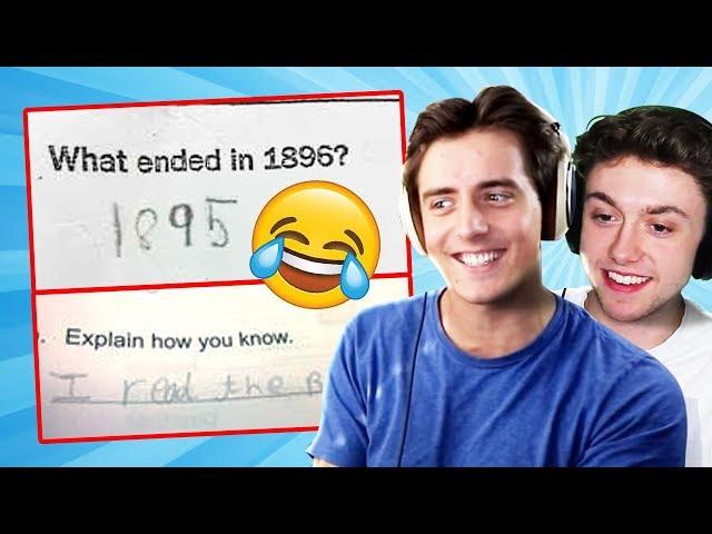 THE FUNNIEST TEST ANSWERS FROM REAL KIDS! (The Pals React)