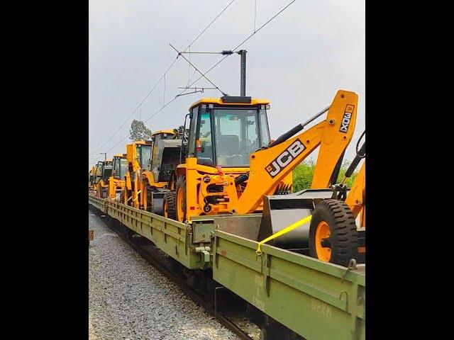 JCB's on Train | RO-RO | Automobile transport on Train | INDIAN RAILWAYS