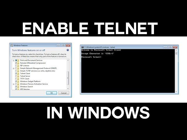 How to Enable the Telnet Command in Windows