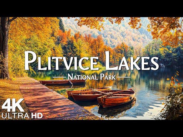 Plitvice Lakes National Park 4K - Enchanting Autumn Waterfall, 4K Autumn Nature Relaxation Film