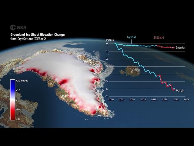 ESA and NASA satellites deliver first joint picture of Greenland Ice Sheet melting