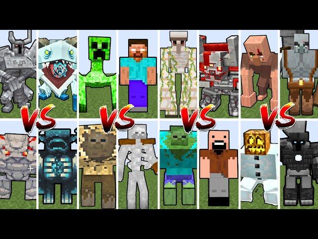 MOST POWERFUL OVERWORLD BOSSES TOURNAMENT | Minecraft Mob Battle