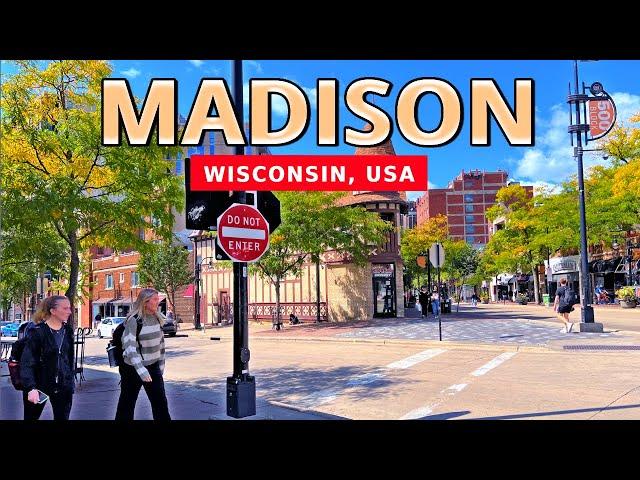 Life in Madison, Wisconsin  4K Downtown Madison Walking Tour