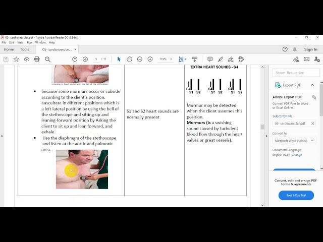 Chapter 6 : Assessment of the Cardiovascular System - part 2