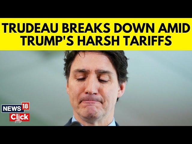 Justin Trudeau Breaks Down Into Tears Over Trump Tariff Policy For Canada | Childcare | Live N18G