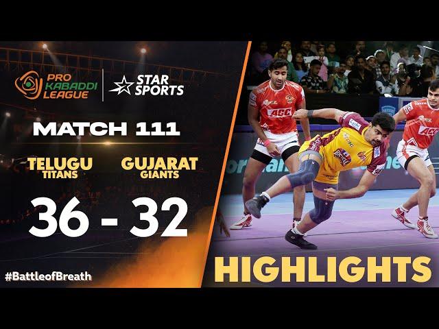 #TeluguTitans in playoff run with a win against #GujaratGiants! | #ProKabaddiOnStar HIGHLIGHTS