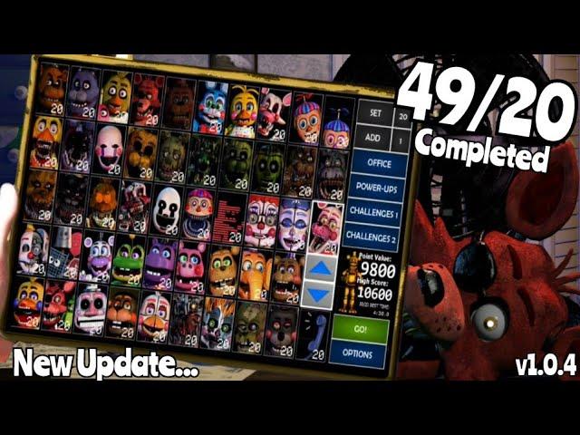 UCN Mobile NEW UPDATE!!! 49/20 Mode Completed, No Foxy in Office, 9% Remaining! | FreddyGamePlayer