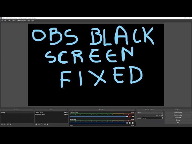 HOW TO FIX OBS studio BLACK SCREEN for AMD Graphics - Display Capture