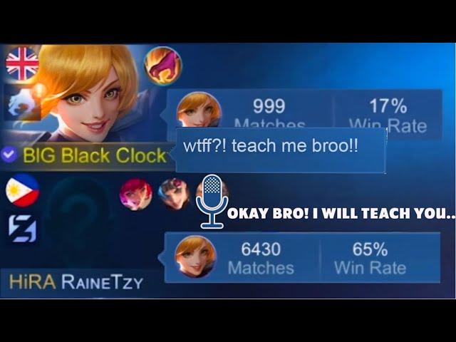 I PRETEND NOOB IN RANK AND MY TEAMMATE TEACH ME HOW TO PLAY FANNY! (OPEN MIC CRAZY REACTION)